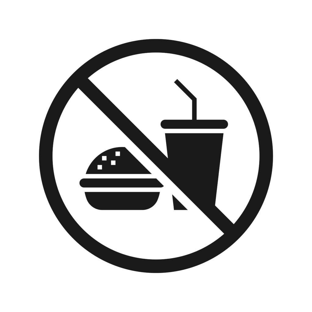 no food or drink 